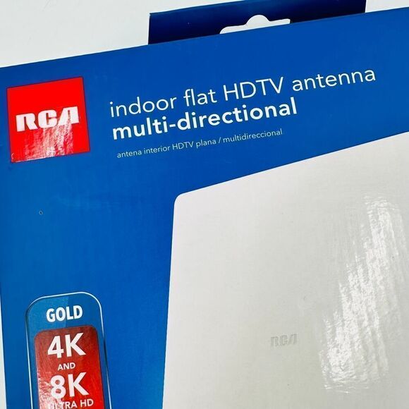 RCA Indoor Flat HDTV Multi-Directional Antenna 40 Mile Range White Digital NIB - Picture 2 of 13